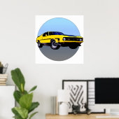Gelbes Auto Poster (Heimbüro)