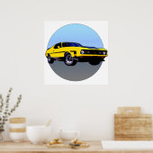 Gelbes Auto Poster (Küche)