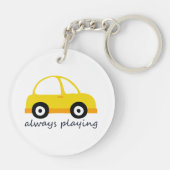 Gelbes Auto Schlüsselanhänger (Rückseite)