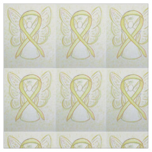 Gelbes Awareness-Ribbon Engel Fabrik Stoff