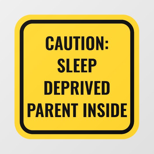 Gelbes Baby an Bord alternativer Autos Fensterdeko Fensteraufkleber (Blatt)