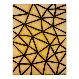 Gelbes Baby-Geometrisches Design Poster