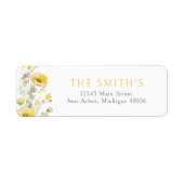 Gelbes Baby in blühender Wildblume Rücksendeadress (Vorne)