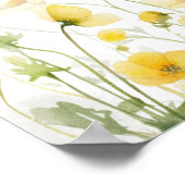 Gelbes Baby in Blütenblut Begrüßungspposter-Wildbl Poster (Ecke)