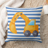 Gelbes Baggerquadrat Kissen (Decke)