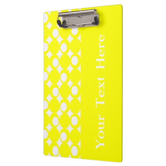 Gelbes Ball-Design mit benutzerdefiniertem Text Klemmbrett (Links)