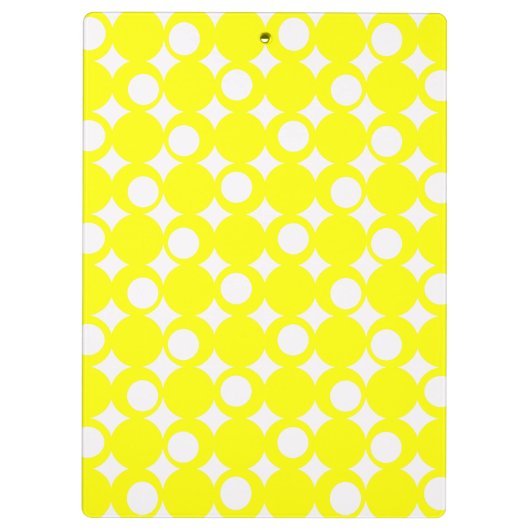 Gelbes Ball-Design mit benutzerdefiniertem Text Klemmbrett (Rückseite)