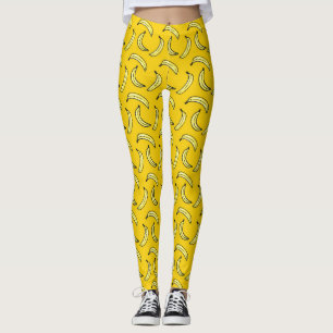 Gelbes Bananen-Muster Legging Leggings