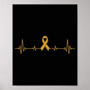Gelbes Band Männer Selbstmordpräventionsbewusstsei Poster