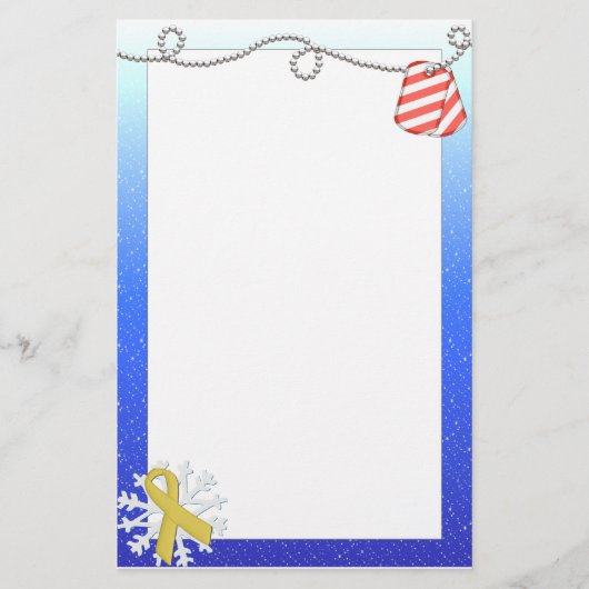 Gelbes Band u. gestreifte Erkennungsmarken Briefpapier (Vorderseite)