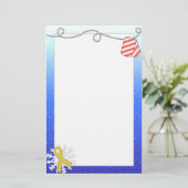 Gelbes Band u. gestreifte Erkennungsmarken Briefpapier (Stehend Vorderseite)