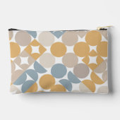 Gelbes Beige Braun Grau Mitteljahrs-Zirkel Muster Zubehörtasche (Rückseite)