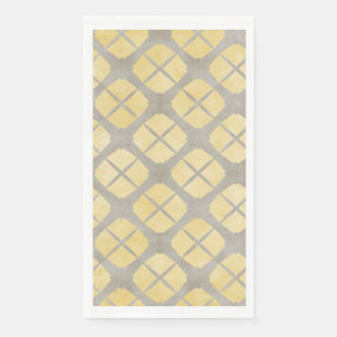 Gelbes Beige, Taupe Mitte des Jahrhunderts Moderne Serviette