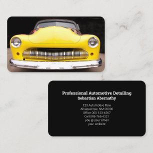 Gelbes Beruf für kundenspezifische Fahrzeuge Visitenkarte