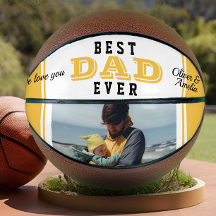 Gelbes Bestes Vater-Geschenk Aller Zeiten Andenken Basketball