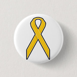 Gelbes Bewusstseins-Band Button