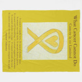 Gelbes Bewusstseinsband Knochenkrebs Herzblanket Fleecedecke (Vorderseite (Horizontal))