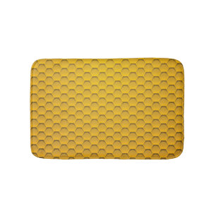 Gelbes Bienenwaben-Muster Badematte