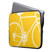 Gelbes Bike-Design Laptop-Sieb Laptopschutzhülle (Vorderseite Links)
