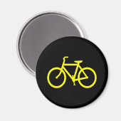 Gelbes Bike Magnet (Vorderseite/Rückseite)