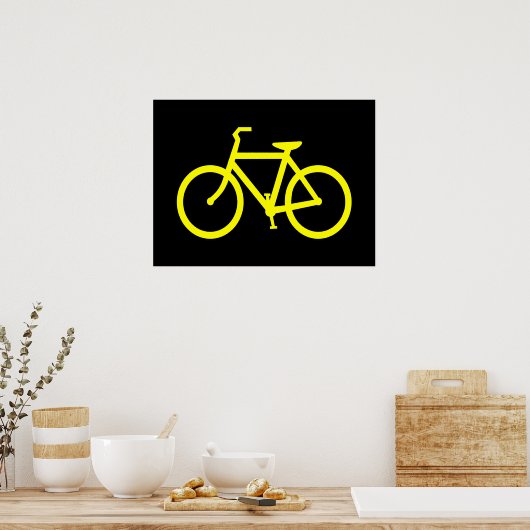 Gelbes Bike Poster (Küche)