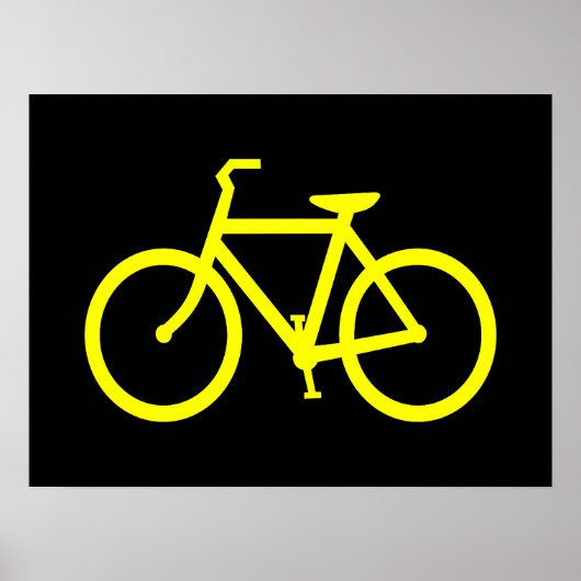 Gelbes Bike Poster (Vorne)