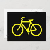 Gelbes Bike Postkarte (Vorne/Hinten)