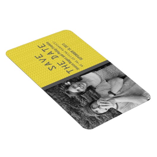 Gelbes Binärkode-Foto Speichern Sie das Datumsfens Magnet (Rechte Seite)