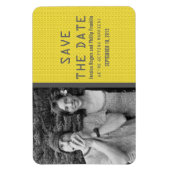 Gelbes Binärkode-Foto Speichern Sie das Datumsfens Magnet (Vertikal)