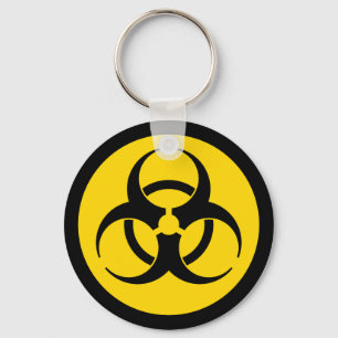 Gelbes Biogefährdung-Symbol Schlüsselanhänger