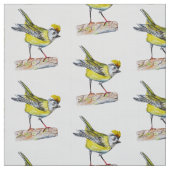 Gelbes Bird-Polyester Poplin (60" Breite) Stoff (Muster)