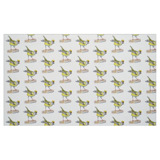 Gelbes Bird-Polyester Poplin (60" Breite) Stoff (Fat Quarter (45,7 x 55,9 cm))