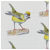 Gelbes Bird-Polyester Poplin (60" Breite) Stoff (Nahaufnahme)