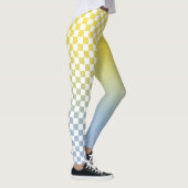 Gelbes bis blaues Farbmuster Leggings (Rechts)