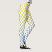 Gelbes bis hellblaues Leuchtmuster Leggings (Rechts)