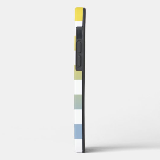 Gelbes bis hellblaues Ombré-Muster Case-Mate iPhone Hülle (Rückseite / Links)