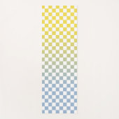 Gelbes bis hellblaues Ombré Prüfmuster Yogamatte (Vorderseite)
