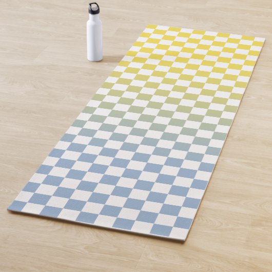 Gelbes bis hellblaues Ombré Prüfmuster Yogamatte (Beispiel)