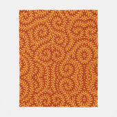 Gelbes Blattrebenmuster  Fleecedecke (Vorderseite)