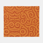Gelbes Blattrebenmuster  Fleecedecke (Vorderseite (Horizontal))