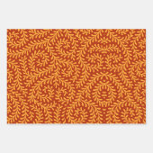 Gelbes Blattrebenmuster  Geschenkpapier Set (Vorderseite)