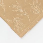 Gelbes Blattwerk Fleecedecke (Ecke)