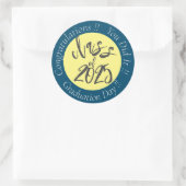 Gelbes Blau Sie es Klasse von 2023 Abschluss Runder Aufkleber (Tasche)