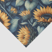 Gelbes blaues Dekoelement für die Sonnenblumen Seidenpapier (Ausschnitt)