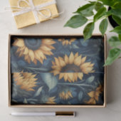 Gelbes blaues Dekoelement für die Sonnenblumen Seidenpapier (Geschenk)