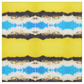 Gelbes blaues Gebirgsgewebe Stoff (Muster)