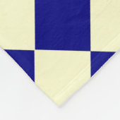 Gelbes blaues Schachbrett Diamant Muster Fleece Bl (Ecke)