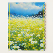 Gelbes blaues Wildblume Planer (Rückseite)
