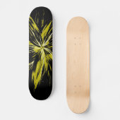 Gelbes Blitz-Bolzen-Skateboard Skateboard (Vorderseite)