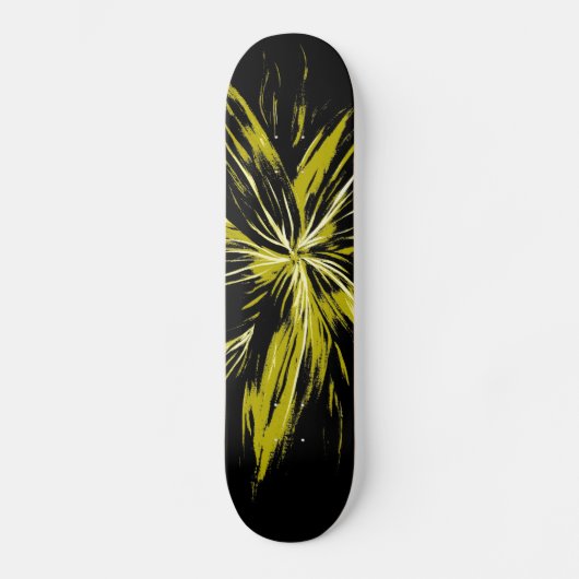 Gelbes Blitz-Bolzen-Skateboard Skateboard (Vorderseite)